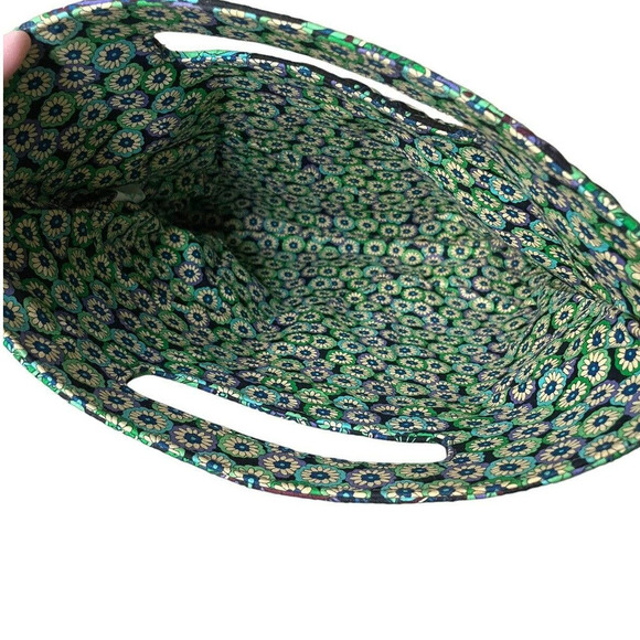 Vera Bradley Blue Rhapsody Retired 2009 Square Tote Bag Handbag Crossbody Strap - Picture 5 of 6